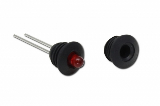 Befestigungssockel schwarz aus Neopren für 3mm LED 1Stück