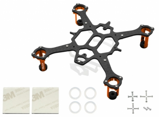 Rakonheli Tuning Rahmen V2 aus carbon in orange für Blade Nano QX2