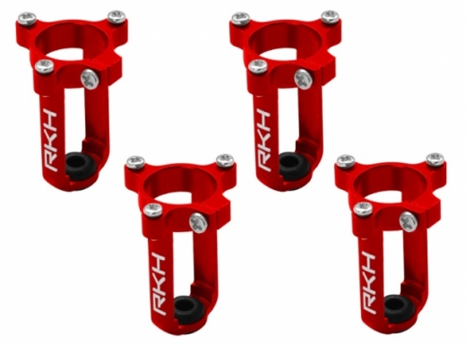 Rakonheli 7mm Motorhalter und Landegestell in rot für Tuningrahmen für NQX2