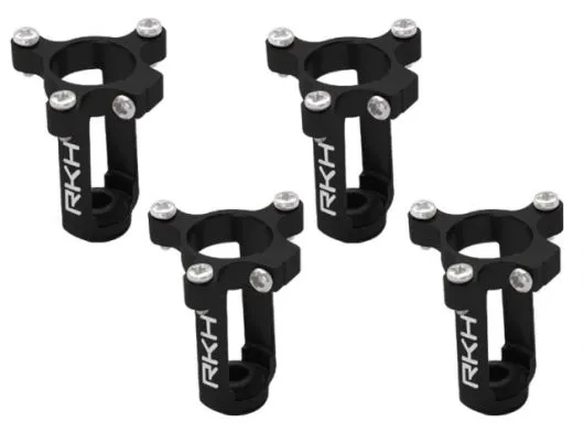 Rakonheli 6mm Motorhalter und Landegestell schwarz für Tuningrahmen für NQX2