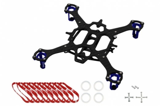 Rakonheli 90mm carbon Hauptrahmen für 6mm Motoren RKH 90RQX in blau