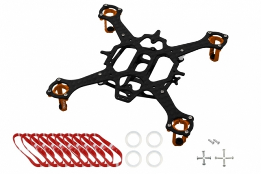 Rakonheli 90mm carbon Hauptrahmen für 6mm Motoren RKH 90RQX in orange