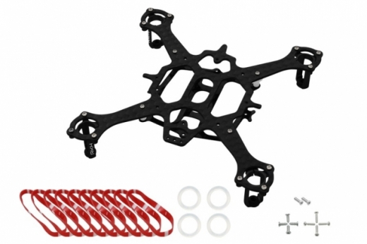 Rakonheli 90mm carbon Hauptrahmen für 7mm Motoren RKH 90RQX in schwarz