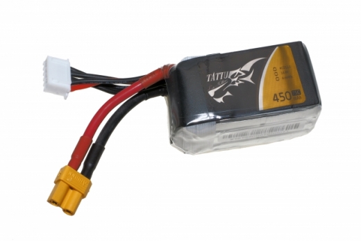 TATTU 450mAh 14,8V 75C 4S1P Lipo Akku mit XT30