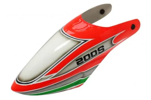Lionheli Fiberglass Haube Design 02 rot-grün für Blade 200S