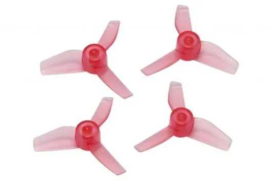 Rakonheli Propellerset 3Blatt in transparentem rot 4Stück für Blade Inductrix