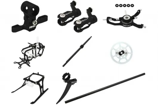 Rakonheli Tuning Set mit 2Blatt Kopf in schwarz für Blade Nano CPS