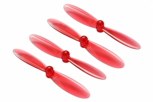 Rakonheli Propeller-Set 55mm für 1mm Welle in transparentem rot 2x cw und 2x ccw