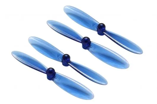 Rakonheli Propeller-Set 55mm für 1mm Welle in transpar. blau 2xcw und 2xccw