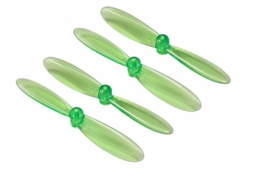 Rakonheli Propeller-Set 55mm für 1mm Welle in transparentem grün 2xcw und 2xccw