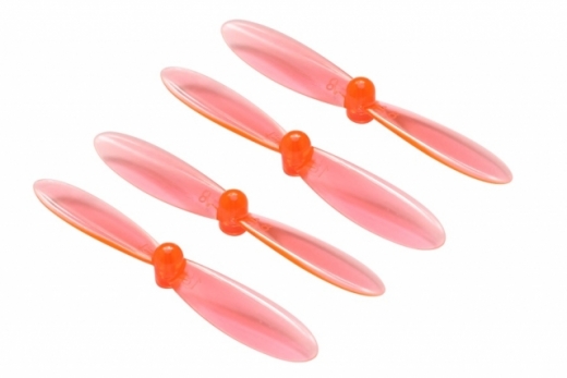 Rakonheli Propeller-Set 55mm für 1mm Welle in transpar. orange 2xcw und 2xccw