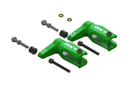 OXY Ersatzteil Hauptrotorblatthalter V2 in grün für OXY3 Green Lantern Edition