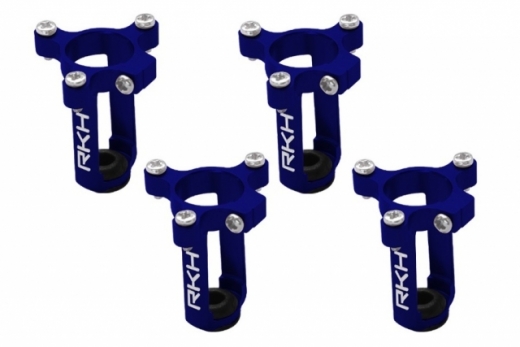 Rakonheli 8,5mm Motorhalter und Landegestell in blau für 90RQX Tuningrahmen