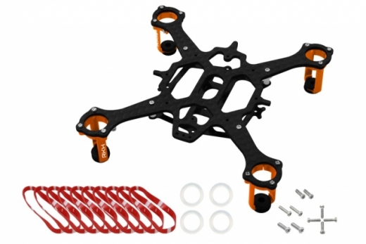 Rakonheli 90mm carbon Hauptrahmen für 8,5mm Motoren RKH 90RQX in orange