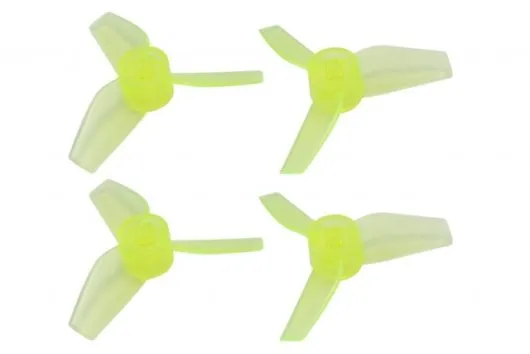 Rakonheli Propellerset 3Blatt 1mm Welle in transparentem gelb 40mm für Blade Inductrix