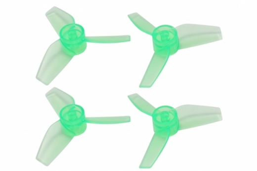Rakonheli Propellerset 3Blatt 1mm Welle in transparentem grün 40mm für Blade Inductrix