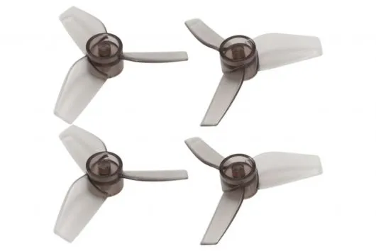 Rakonheli Propellerset 3Blatt 1mm Welle in transparentem schwarz 40mm für Blade Inductrix