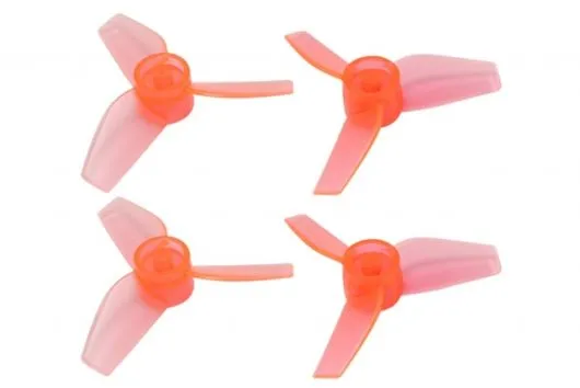 Rakonheli Propellerset 3Blatt 1mm Welle in transparentem orange 40mm für Blade Inductrix