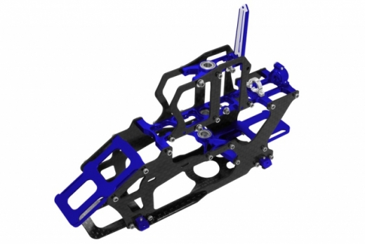 Rakonheli Hauptrahmen aus Carbon in blau für Blade 200S