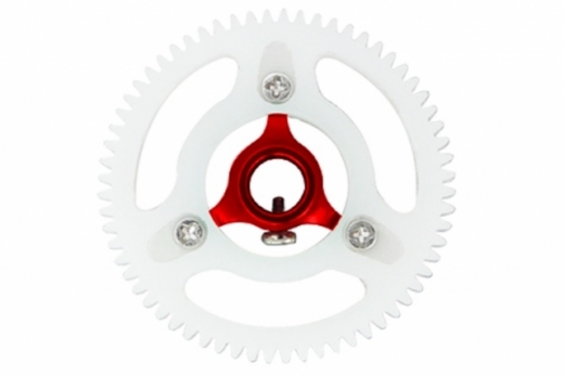 Rakonheli Hauptzahnrad Delrin mit Alu Nabe in rot für Blade mCPXBL, mSR X, mSR S