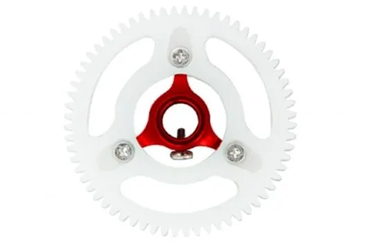 Rakonheli Delrin Hauptzahnrad mit Aluminium Nabe in rot für Blade mCPXBL, mSRX, mSRS