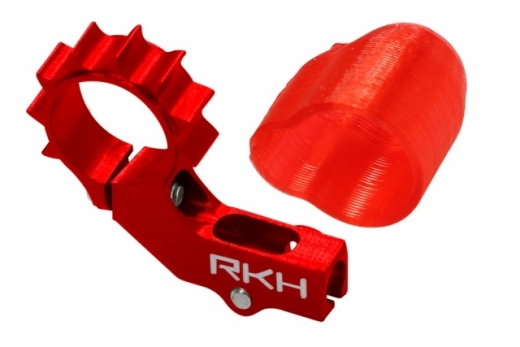 Rakonheli 6mm Heckmotorhalterung Alu in rot für 2mm Heckrohr für Blade mSR X/S, mCP X/V2/S, Nano CPX/CPS/S2/S3