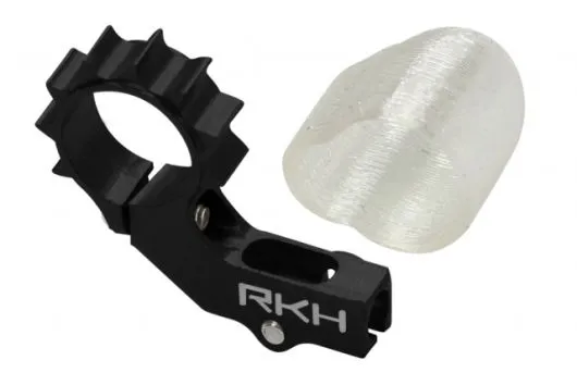Rakonheli 6mm Heckmotorhalterung Aluminium in schwarz für 2mm Heckrohr für Blade mSRX/S, mCPX/V2/S, Nano CPX/CPS/S2/S3