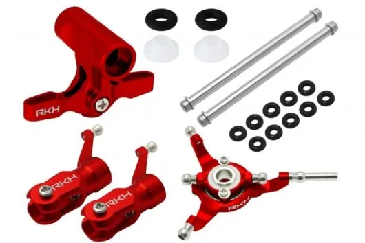 Rakonheli Rotorkopf Set in rot für Blade 130S, 150S und 180CFX