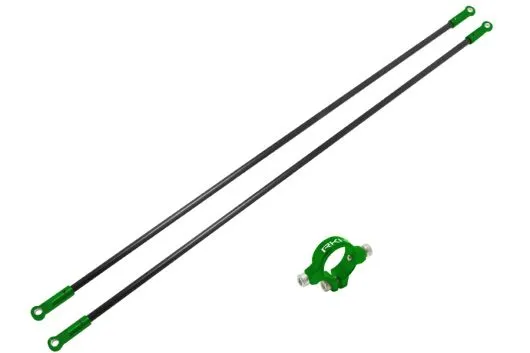 Rakonheli Heckstreben aus Carbon Aluminium in grün für Blade 200S