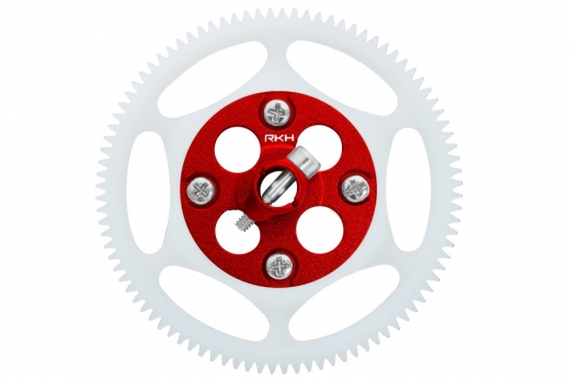 Rakonheli Hauptzahnrad 92 Zähne Delrin mit Aluminium Nabe in rot für Blade 130S