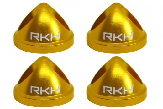Rakonheli Propeller Adapter aus Aluminium 4Stück in gelb für Blade Torrent 110 FPV