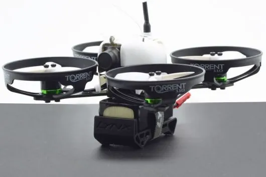 Lynx Akkuschutzabdeckung / Landegestell aus Ninja Flex in rot mit Klettband für Blade Torrent 110 FPV