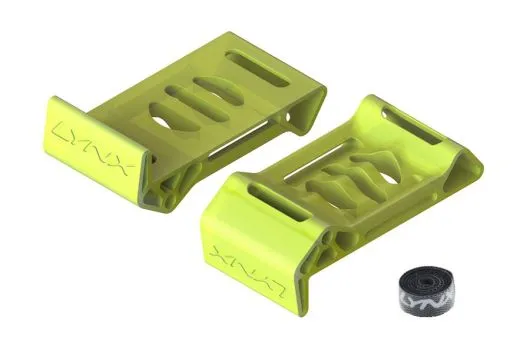 Lynx Akkuschutzabdeckung / Landegestell aus Ninja Flex in gelb mit Klettband für Blade Torrent 110 FPV