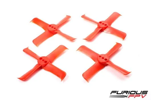 Furious FPV High Performance Propeller 1935-4 in rot 4Stück je 2xCW und 2xCCW