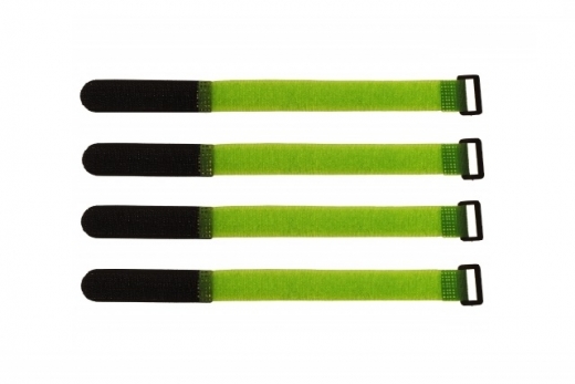 Akkuklettband 200mm in grün 4 Stück