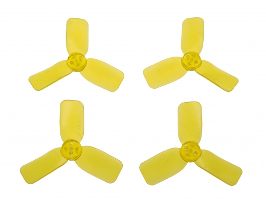 3 Blatt Propeller 2030 in transparentem gelb 4 Stück (2xCW 2x CCW für 1,5mm Welle)