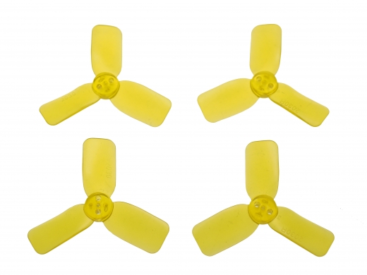 3Blatt Propeller 2030 in transparentem gelb 4Stück (2xCW und 2xCCW für 1,5mm Welle)