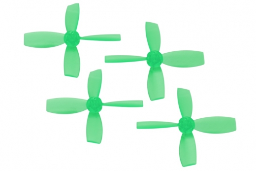 Rakonheli Propellerset 4 Blatt 2222 in transparentem grün 4 Stück (2xCW 2x CCW, 1,5mm Welle) für Blade Torrent 110 FPV