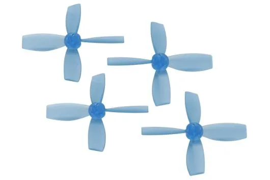 Rakonheli Propellerset 4Blatt 2222 in transparentem blau 4Stück (2xCW und 2xCCW 1,5mm Welle) für Blade Torrent 110 FPV