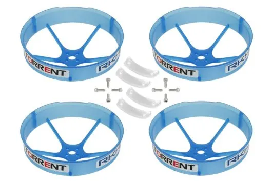 Rakonheli Propellerschützer in transparentem blau 59mm 4Stück für Blade Torrent 110 FPV