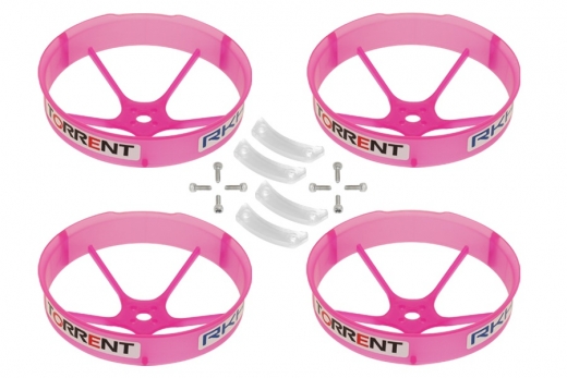 Rakonheli Propellerschützer in transparentem pink 59mm 4 Stück für den Blade Torrent 110 FPV