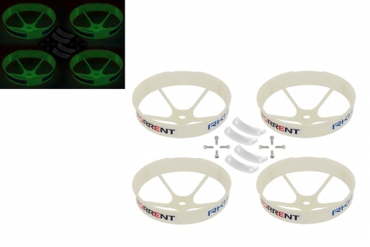 Rakonheli Propellerschützer in floureszierend 59mm 4Stück für Blade Torrent 110 FPV