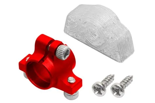 Rakonheli Ersatzheckrohrhalterung aus Aluminium in rot für Rakonheli Hauptrahmen für Blade 130S