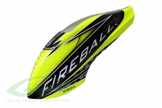 SAB Goblin Tuning Kabinenhaube aus Glasfaser Gelb Schwarz für Fireball