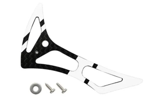 Rakonheli Leitwerk Set aus Carbon in silber für Blade 180CFX und 180CFX Trio