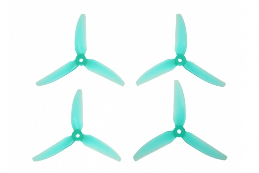 HQ Durable Prop Propeller 5X4,8X3V1S aus Poly Carbonate in türkis transparent je 2CW+2CCW