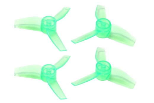 Rakonheli Propellerset 3 Blatt 40mm in transparentem grün 4 Stück für Brushless Whoop FPV 1,5mm Welle