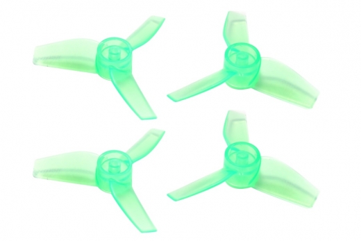 Rakonheli Propellerset 3Blatt 40mm in transparentem grün 4Stück für Brushless Whoop FPV 1,5mm Welle