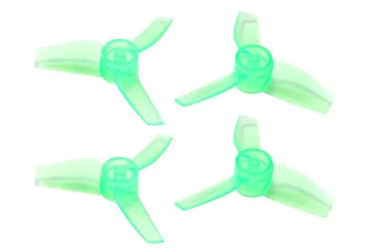 Rakonheli Propellerset 3Blatt 40mm in transparentem grün 4Stück für Brushless Whoop FPV 1,5mm Welle