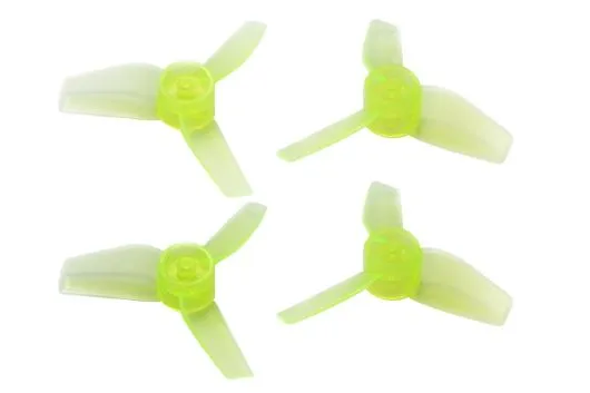 Rakonheli Propellerset 3Blatt 40mm in transparentem gelb 4Stück für Brushless Whoop FPV 1,5mm Welle